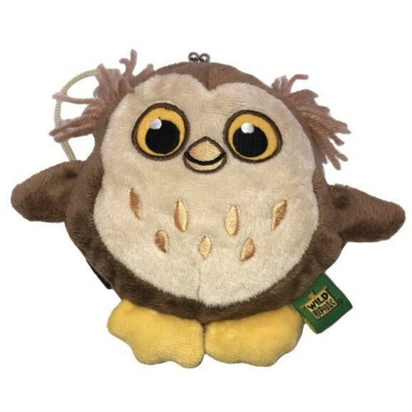 2012 Wild Republic Owl Plush Stuffed Animal Coin Change Purse - Picture 1 of 7
